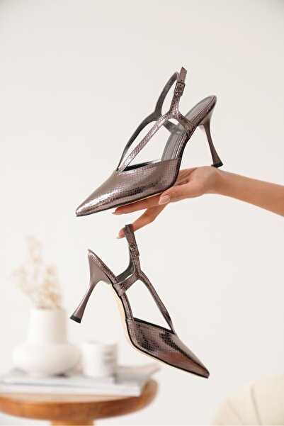 ETİLER COLLECTION Violet Women's Platinum Heeled Shoes