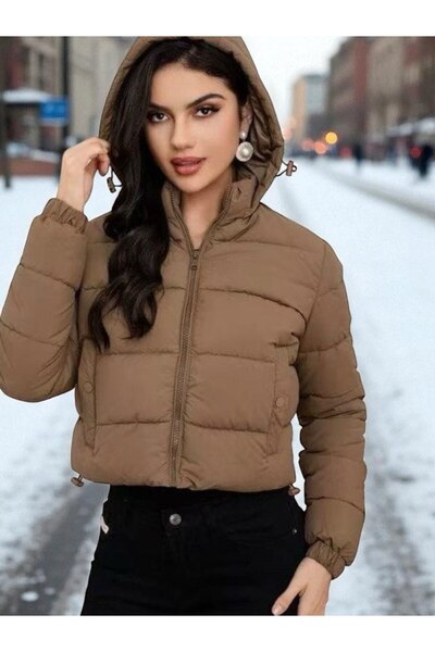 GLAMSI Geacă casual scurtă cu glugă