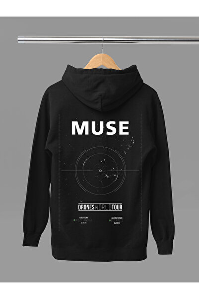 MAGORS سترة روك قطنية مطبوعة بأكمام طويلة وقلنسوة بثلاثة خيوط