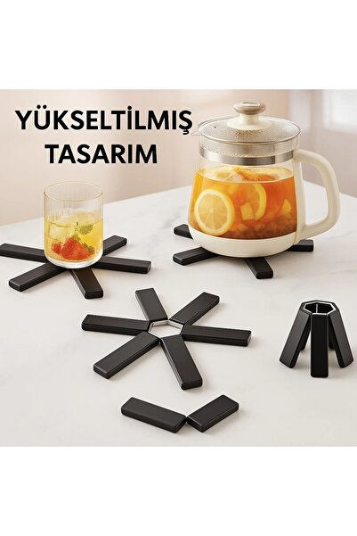 poswicon Katlanabilir Isıya Dayanıklı Silikon Nihale Kaymaz Tencere Altlığı 1...