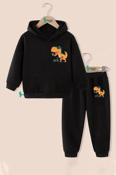 CACTUS COLLECTION Hanorac cu glugă Set de îmbrăcăminte pentru copii, din bumbac cu 3 fire