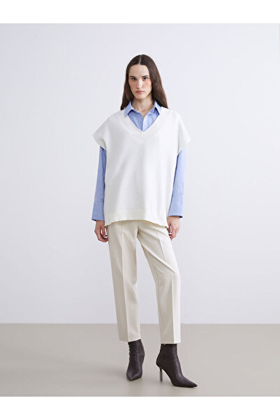 LC Waikiki V-Neck Oversize Women's Knitwear Sweater