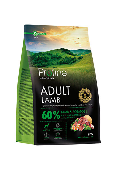 Profine KUZULU VE PATATESLİ YETİŞKİN KÖPEK MAMASI 3 KG