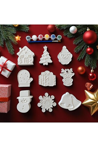 magnocandles Yılbaşı Noel taş boyama seti 3D büyük boy kardan adam noel baba ...