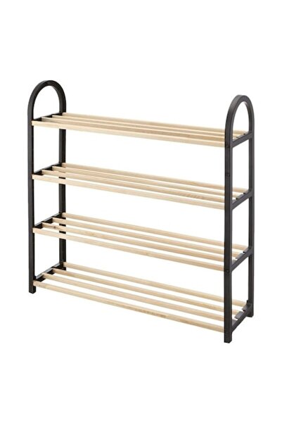 OEM Suport pentru pantofi cu 4 rafturi din lemn, 64 x 18 x 64 cm
