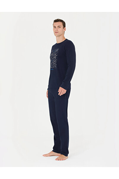 Pierre Cardin Σετ ανδρικής πιτζάμα με μακρυμάνικο 100% βαμβάκι Dolce