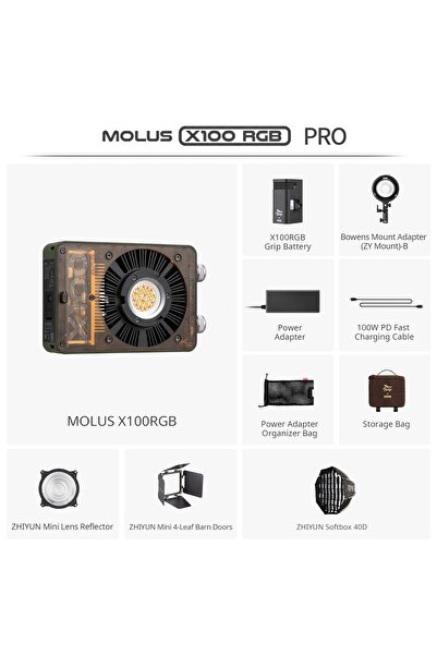 ZHIYUN x Cam Mackey Molus X100RGB Pro