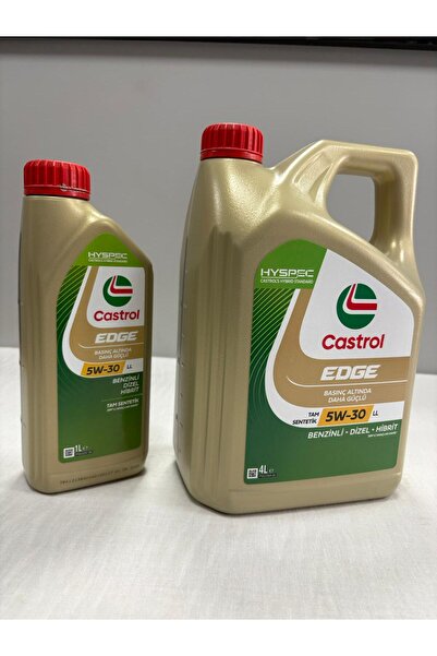 CASTROL Edge 5W-30 LL ( 4L+ 1L ) Motor Yağı (Üretim Tarihi 2025)