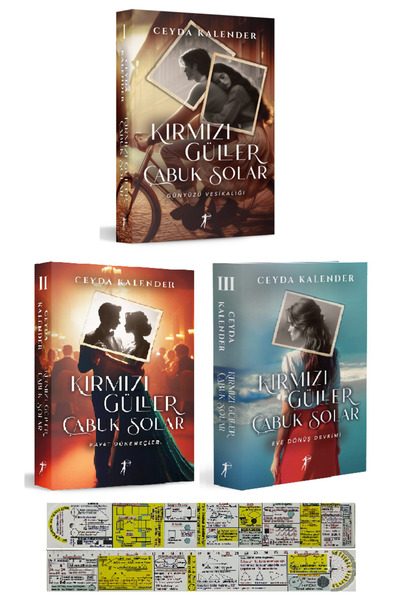 Artemis Yayınları Kırmızı Güller Çabuk Solar 3 Kitap Set - Ceyda Kalender + M...