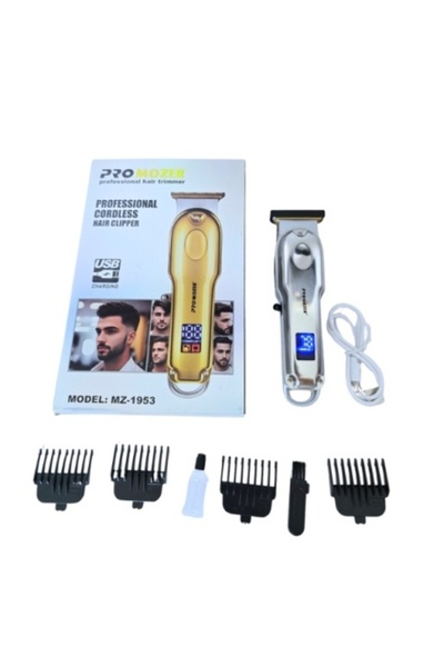 ProMozer Mașină de tuns MZ 1953 cu afișaj digital și baterie tip C
