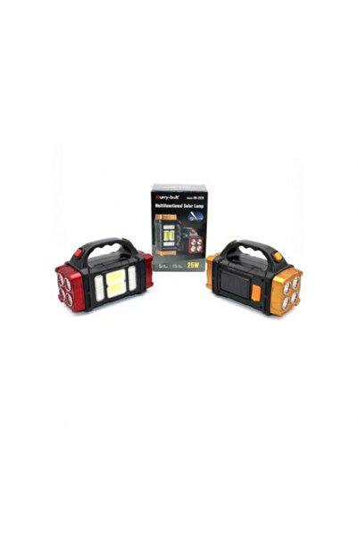 Poro Online Lanternă reîncărcabilă HB 2678 MicroUSB cu încărcare solară COB