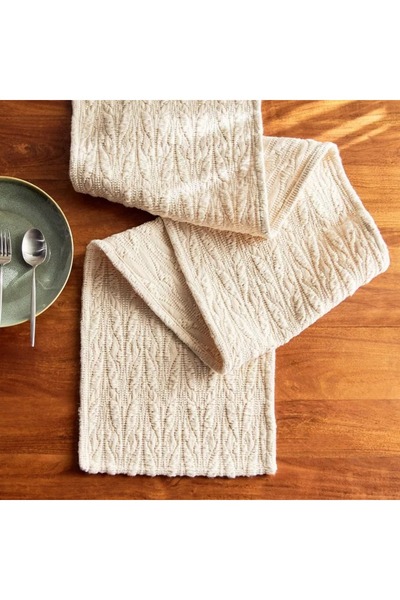 Generic Cotton Jacquard Table Runner - 33x160 cm