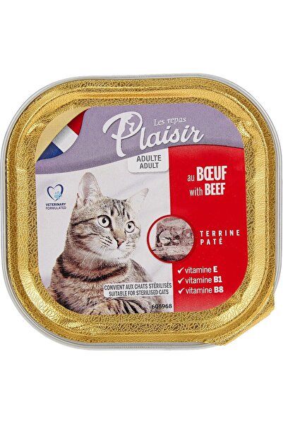 Plaisir Symphony Wet Cat Food – Paté Rich in Beef, Chicken, Cod & Salmon – 12x100g Alu Trays (P