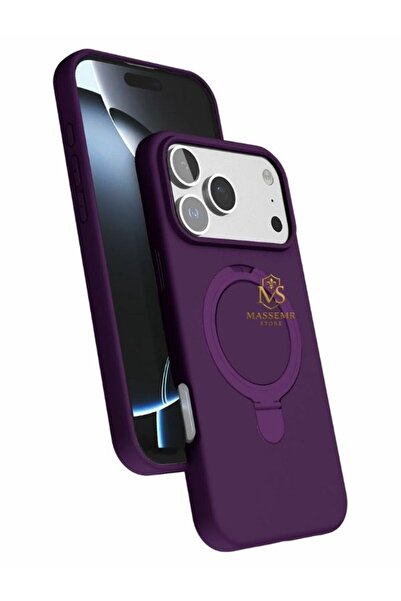 Massemr حافظة أبل آيفون 17 برو الفاخرة مع حامل ماجسيف، حافظة هاتف مغناطيسية أ...