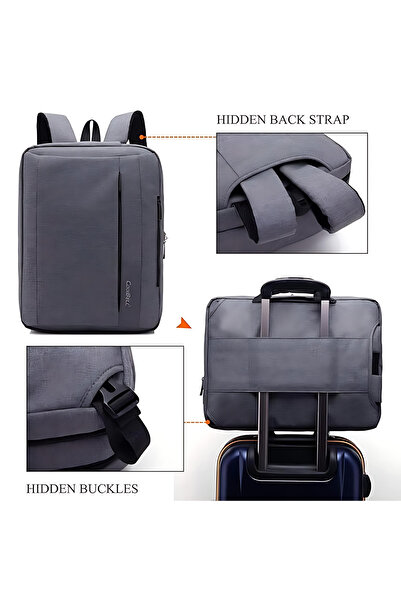 CoolBELL Multi-Functional Convertible Laptop Messenger Backpack – Fits Laptop/MacBook/Tablet
