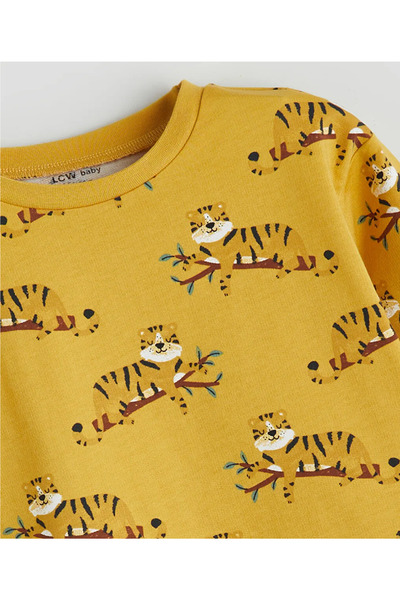 LC Waikiki Crew Neck Printed Baby Boy Pajama Set