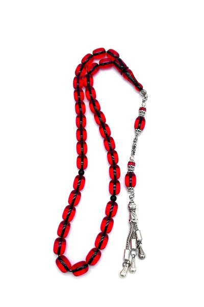 Sıkma Kehribar Gift Special Design Capsule Model Amber Prayer Beads - 8.5X11.5Mm – Handcrafted with Tassels