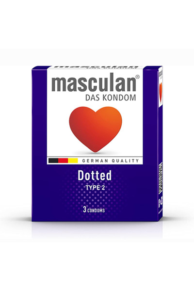 Masculan واقيات ذكرية مزخرفة - 3 قطع