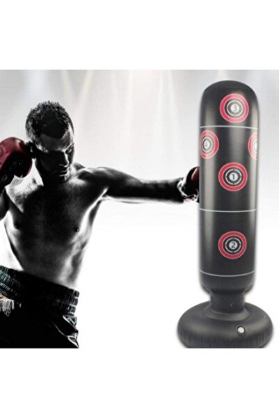 KESNUP Inflatable punching bag, for children and adults, Black / Red