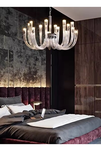 Kanz 16-light gold-colored spring-light chandelier