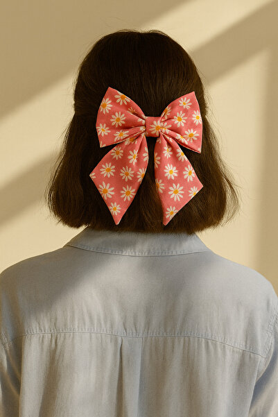 AGAPI زهرة منقوشة القوس مشبك