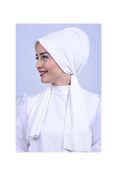 Monalisa Home حجاب أنيق برباط باللون الأبيض