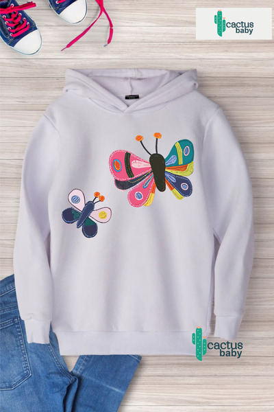 CACTUS COLLECTION Hanorac cu glugă pentru copii, din bumbac cu 3 fire