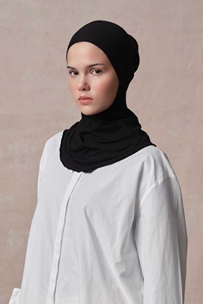 Monalisa Home Stylish Snap Fastener Scarf Headscarf Black Color