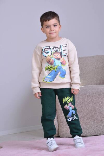ARBİ kids Costum din două piese din țesătură cu trei fire pentru băiat Steve