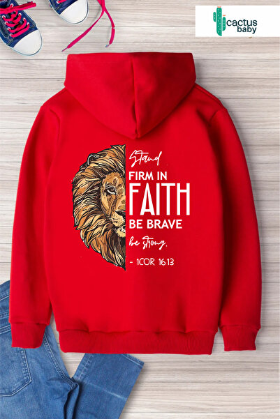 CACTUS COLLECTION Суитшърт с качулка Детски суитшърт с качулка 3-слоен памук Отпечатан отпред и отзад