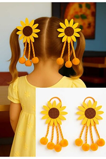 Eva Rose 2'li Kız Çocuk Toka Çocuk Toka Çocuk Lastikli Toka Okul Tokası Bayra...