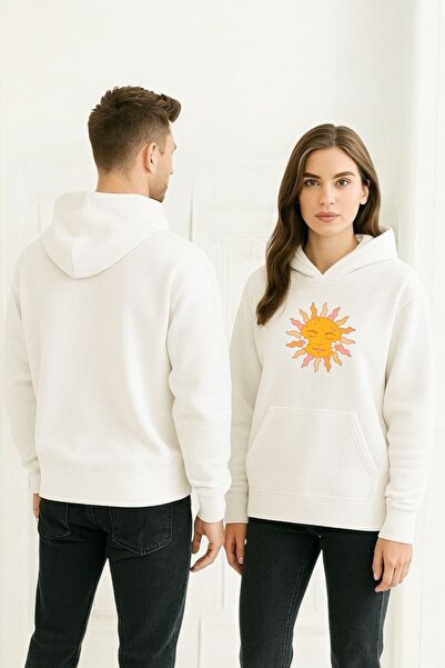 ArtYus Sun Yellow Sun Colorful cu imprimeu cu glugă Swea tricou