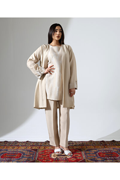 Fi'l Arz Fashion Viscose Linen Triple Hijab Set