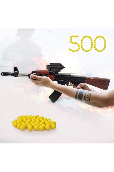 REZZOSS مسدس لعبة AK47 مزود بضوء ليزر و500 رصاصة، بطول 24 بوصة للأطفال من سن 8 سنوات فما فوق