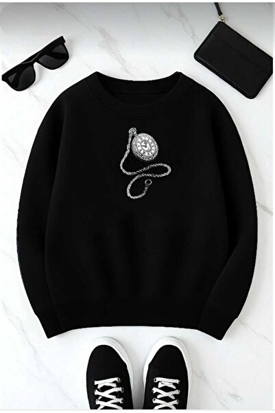 tkn your style Унисекс артистичен часовник с принт Дизайн Модерна голяма блуза