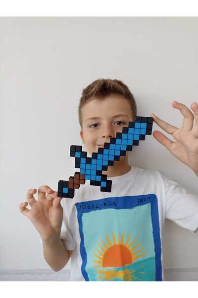 smilechild Minecraft Elmas Kılıç Minecraft Diamond Sword 25 Cm BÜYÜK BOY