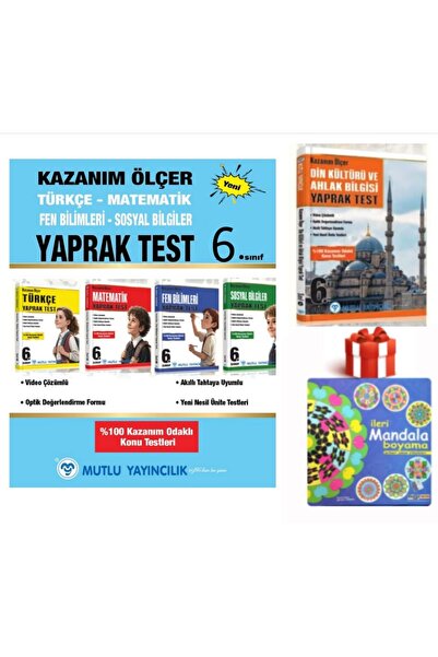 Mutlu Yayıncılık 6.SINIF YAPRAK TEST MATEMATİK TÜRKÇE FEN BİLİMLERİ SOSYAL Bİ...