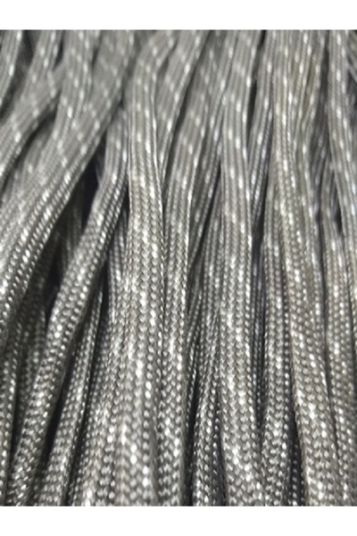 moonparacord Dog Walking Rope Gray Color White Stripe 205 cm