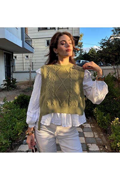 Store Yandan Bağlamalı Örgü Süveter