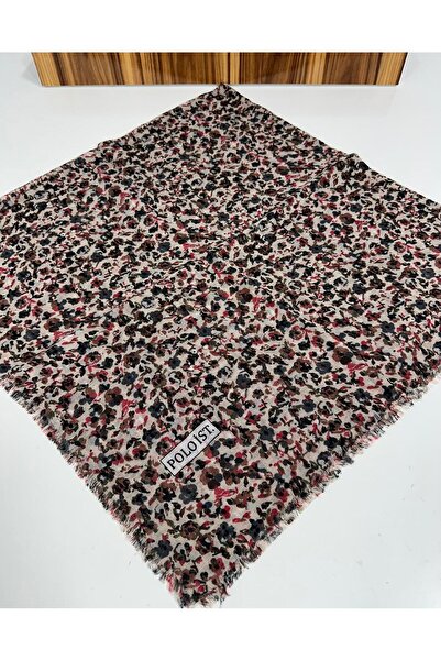 poloist Desenli Flamalı Keten Eşarp- 05652 08