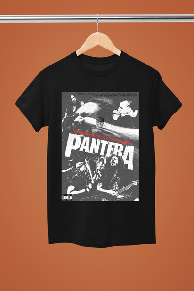 MAGORS تيشيرت روك من القطن بأكمام قصيرة وطبعة بانتيرا