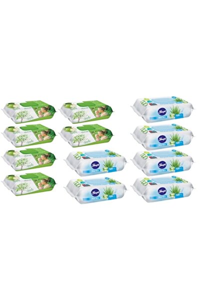 Sleepy Set Igiena 12 x Sleepy, 6 x Servetele Umede 120buc Apple, 6 x Servetel...