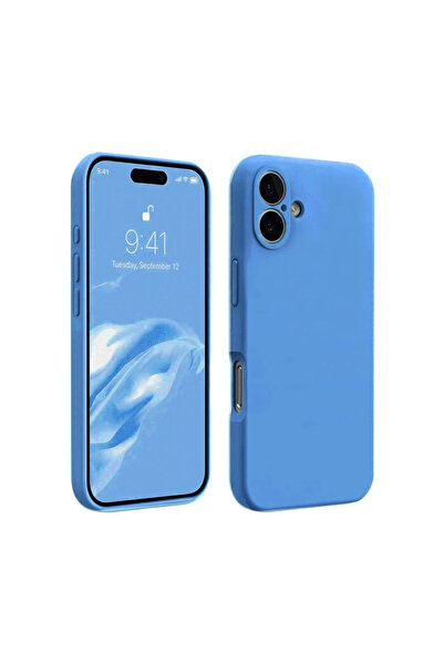 NewFace حافظة ايفون 16 بلس من سيليكون فيرست (221631) - أزرق