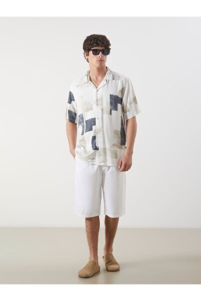 LC Waikiki Чоловіча сорочка LCW Vision Regular Fit з коротким рукавом з візерунком