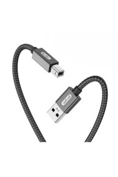 Go-Des USB-A to USB-B 2.0 Braided Printer Cable, 2m, Black