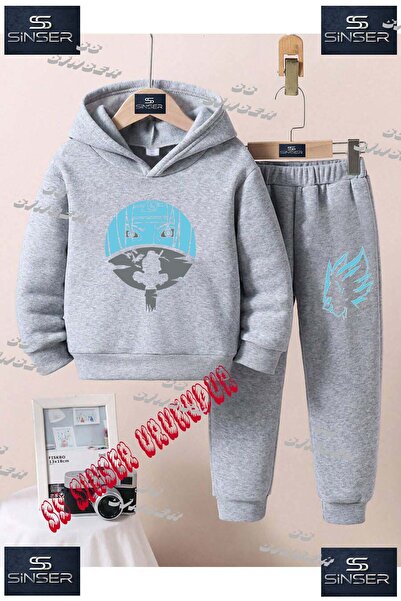 SS SİNSER Children's Unisex "Ninja Turquoise Shade Head' Special Printed Hood...