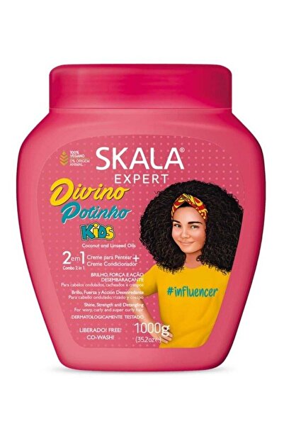 BRONZENET Scala 2-in-1 Original Kids Hair Cream - Moisturize & Detangle for Wavy/Curly Hair, 1000g