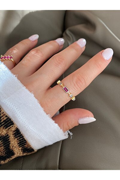 Pinery Jewels خاتم نسائي من حجر الباجيت مع تعديل من الأسفل