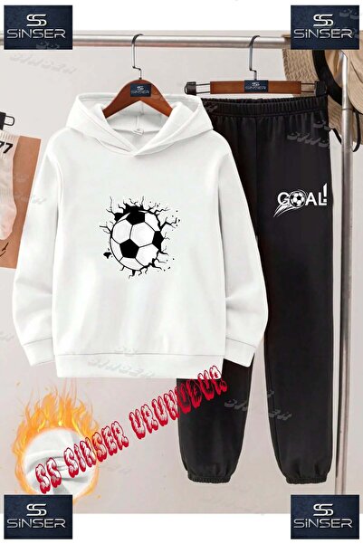 SS SİNSER Παιδικό Unisex Σετ Φόρμας με Κουκούλα και Ειδική Στάμπα "FOOTBALL B...