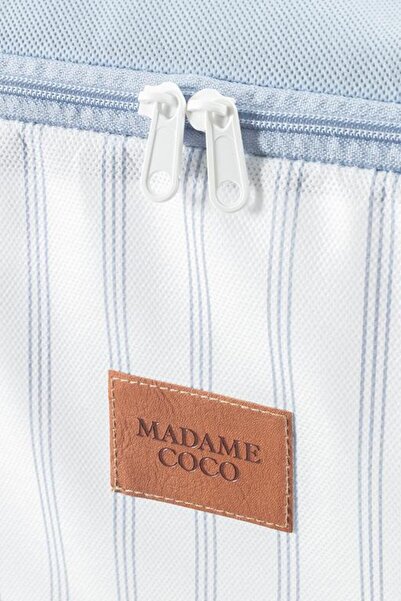 Madame Coco Nuage Windowed Crate - 50X30X48 White/Light Blue